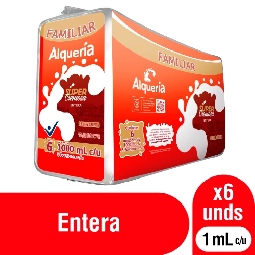 LECHE ALQUERIA SUPER CREMOSA 1000MLX6U