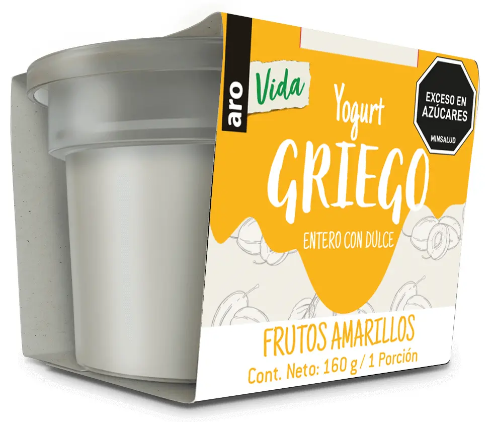 YOGUR GRIEGO ARO VIDA FRUTOS AMARILLOS 160G