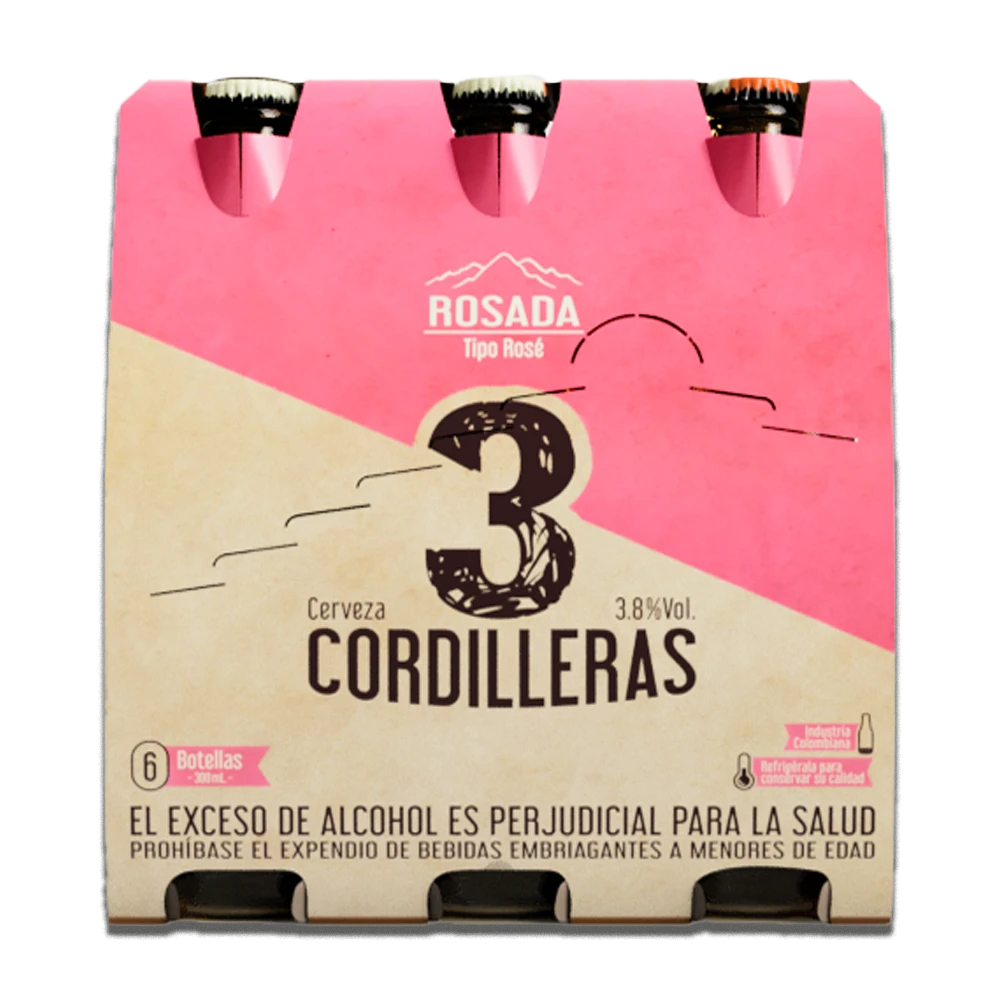 CERVEZA 3 CORDILLERAS ROSADA 300MLX6U