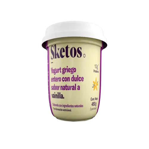 YOGURT GRIEGO SKETOS ENTERO VAINILLA 450G
