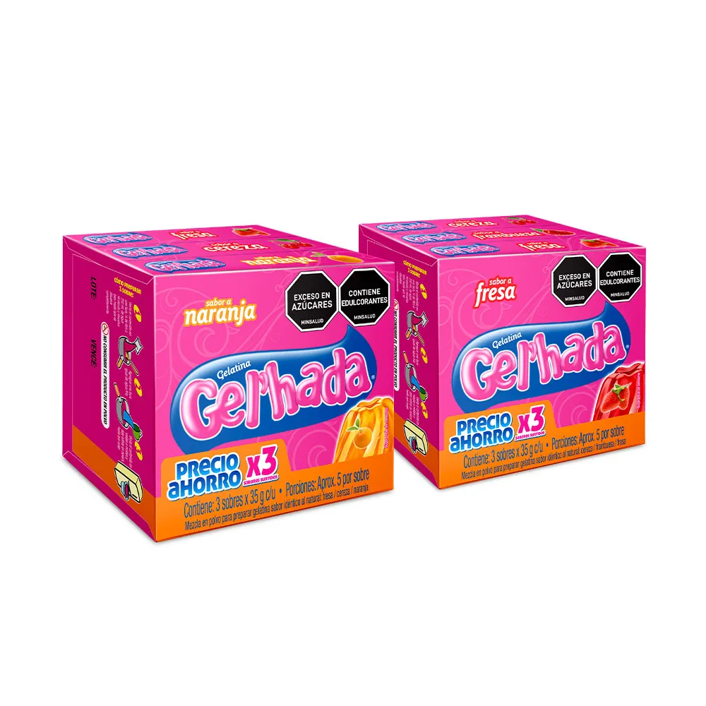 GELATINA GEL'HADA SURTIDA 35GX6U