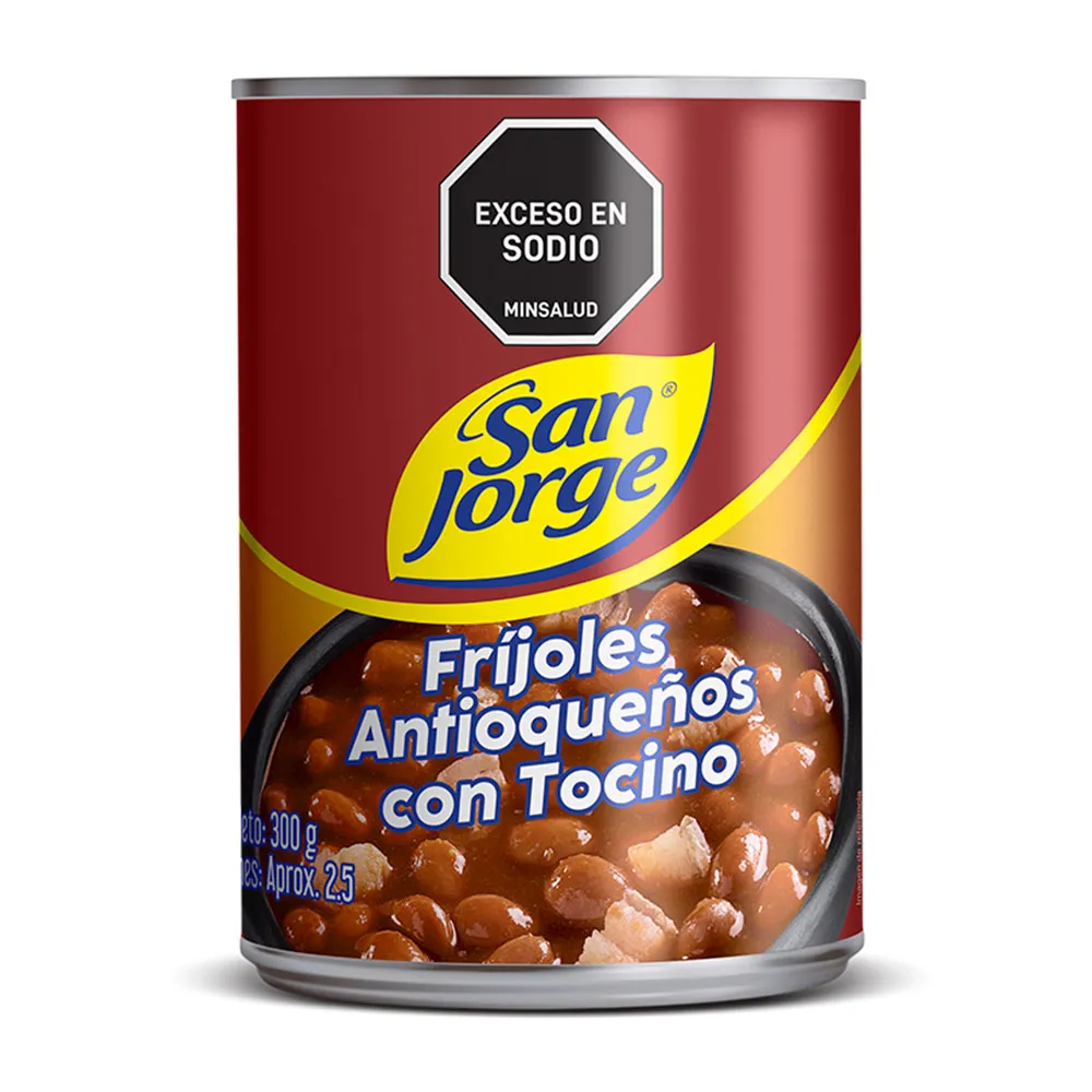 FRIJOLES ANTIOQUENOS CON TOCINO SAN JORGE 300G