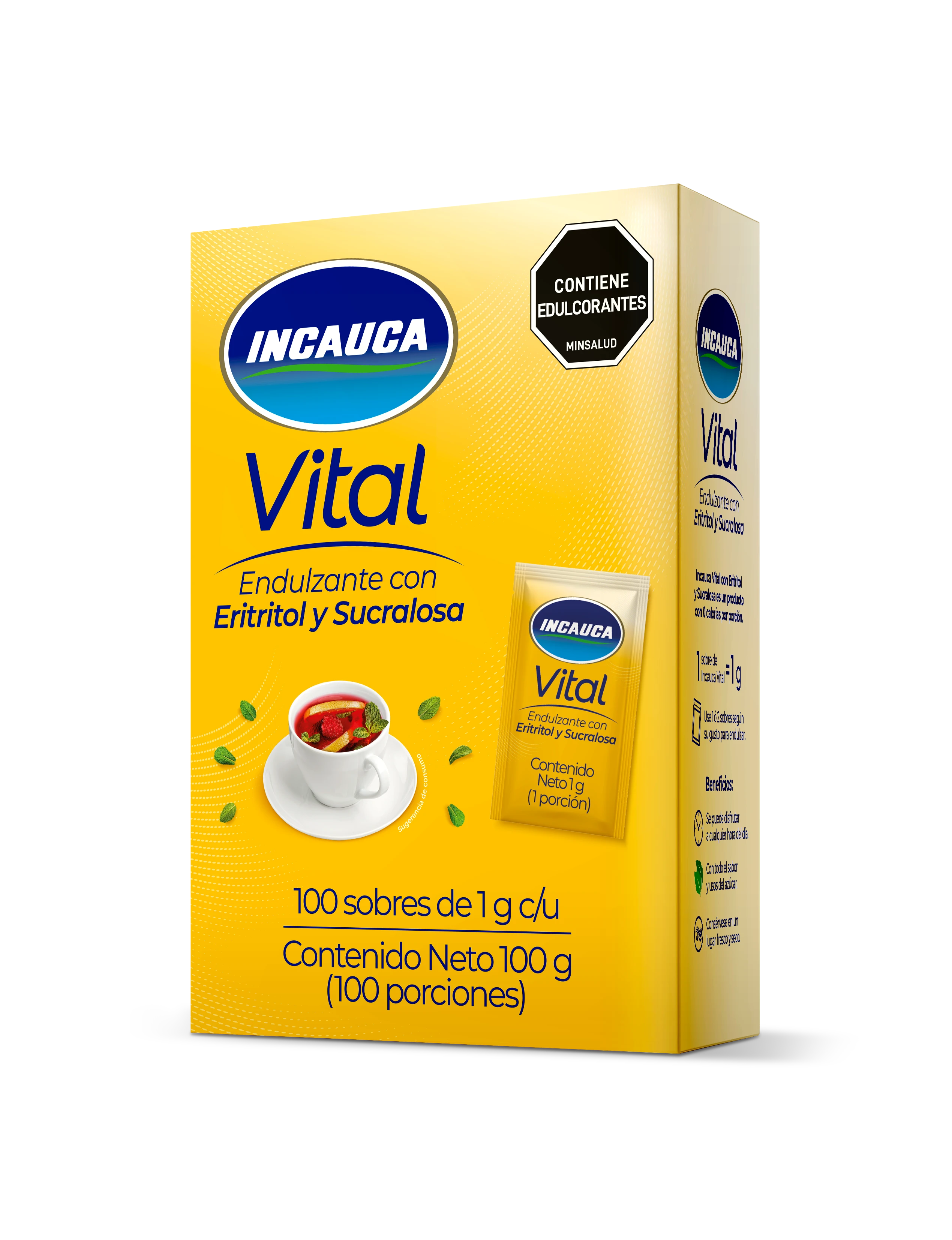 ENDULZANTE INCAUCA VITAL SUCRALOSA PLEGADIZA 100U