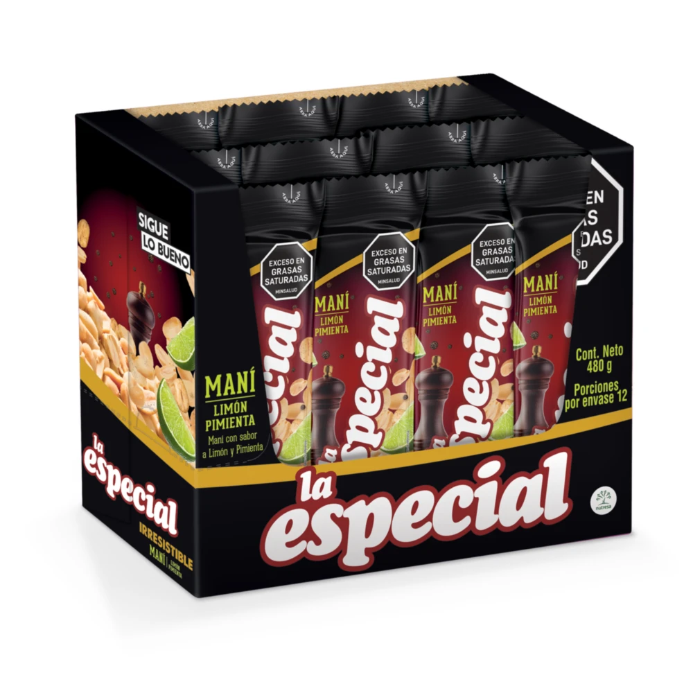 Mani La Especial Limon Pimienta 40Gx12U