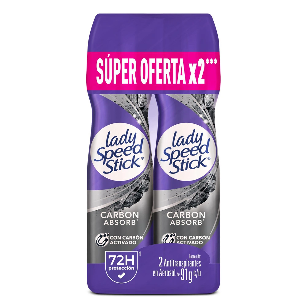 DESODORANTE LADY SPEED STICK SPRAY CARBON ABSORB 91GX2U