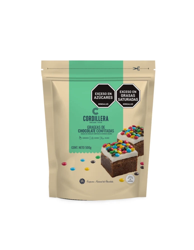 Grageas Cordillera De Chocolate Confitada Colores 500 g