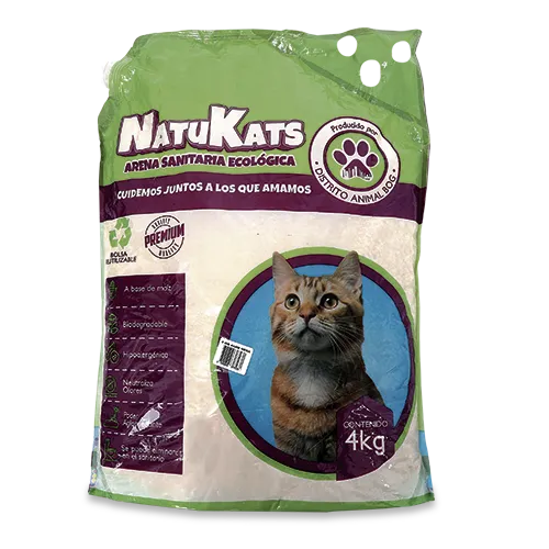 Arena De Maiz Gatos Natukats Limon Aloe Vera 4 kg