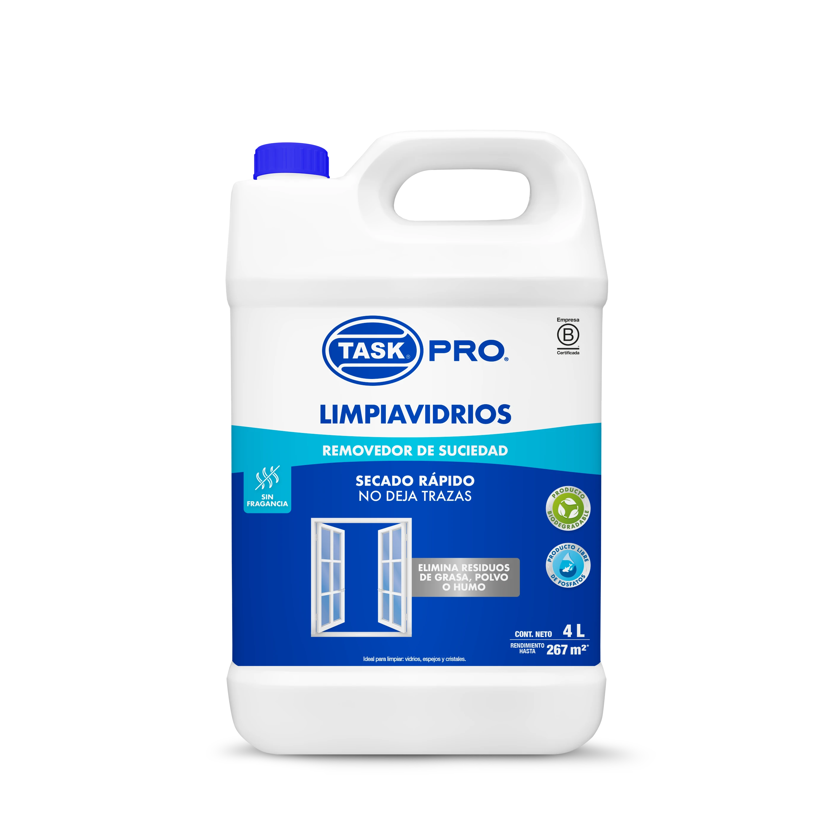 LIMPIAVIDRIOS TASK REMUEVE SUCIEDAD 4L