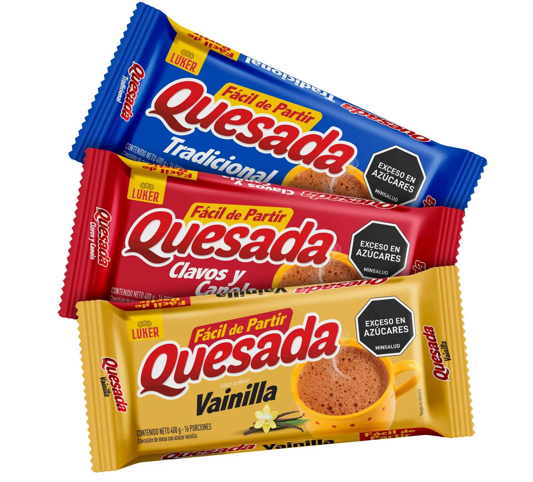 Chocolate Quesada Azucar Surtido 400Gx3U