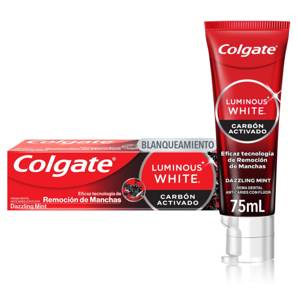 CREMA DENTAL COLGATE LUMINOUS CARBON 75ML