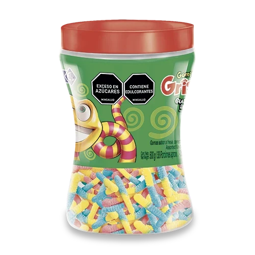 Goma Grissly Gusanos Bombonera 500 g