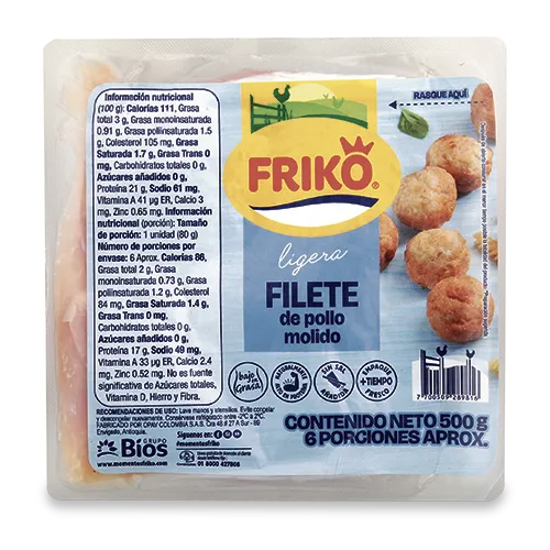 FILETE MOLIDO FRIKO LINEA LIGERA 500G