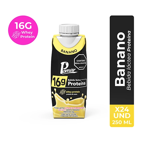 BEBIDA LACTEA POMAR PROTEINA BANANO 250ML