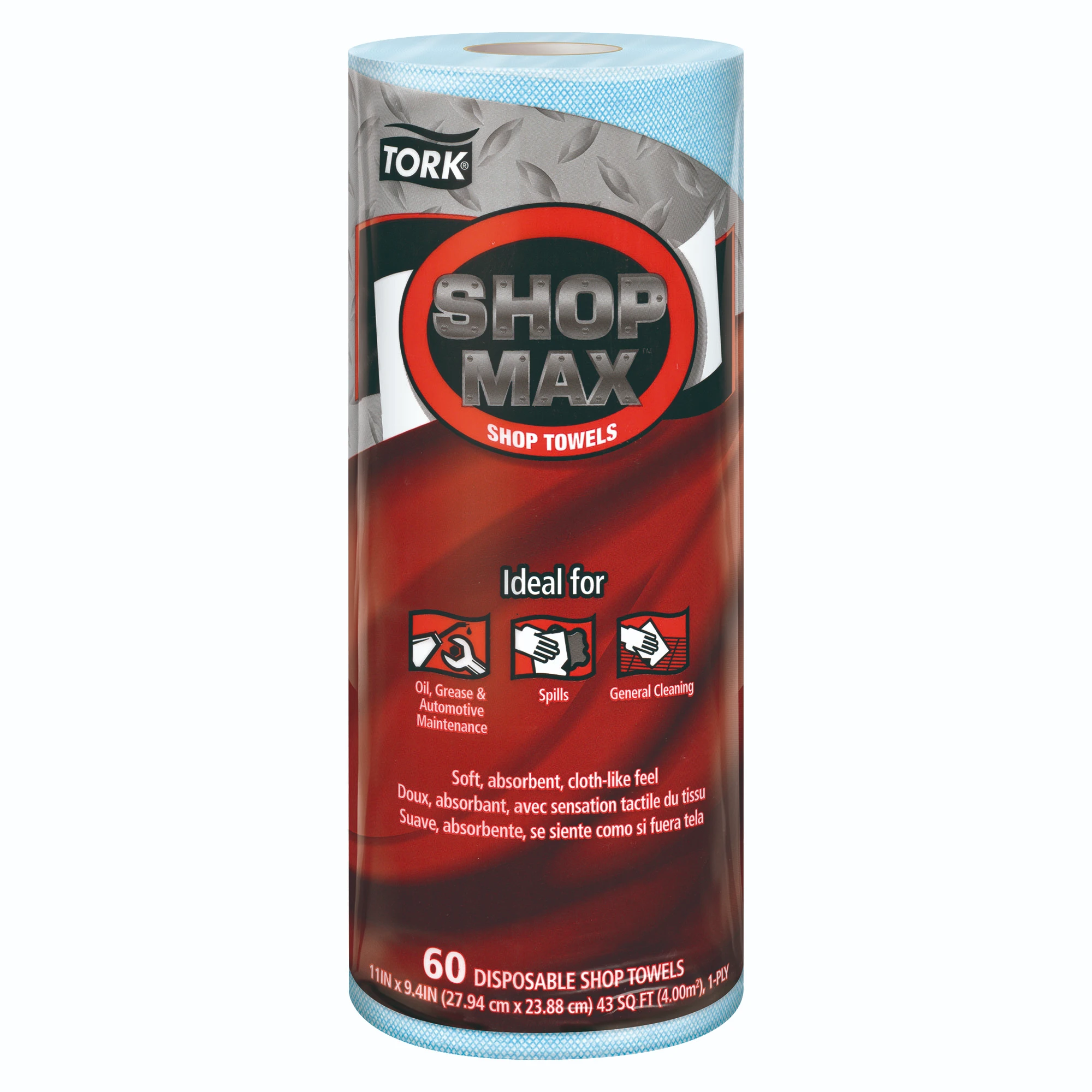 Tork Shopmax® Limpion/ Hoja Doble/ Azul/ 30 Rollos / 60 Hojas