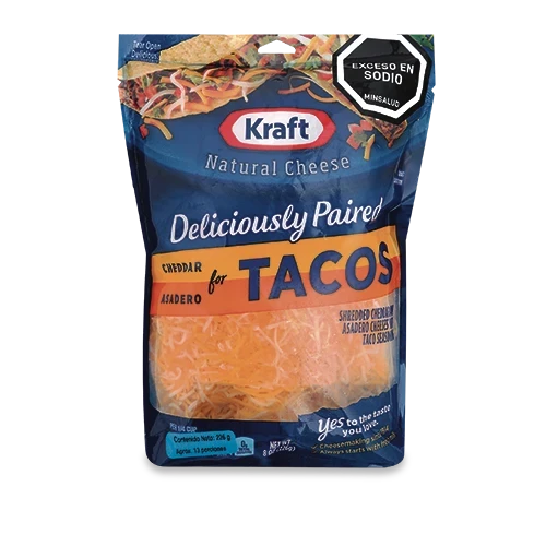 Queso Kraft Cheddar For Tacos 226 g