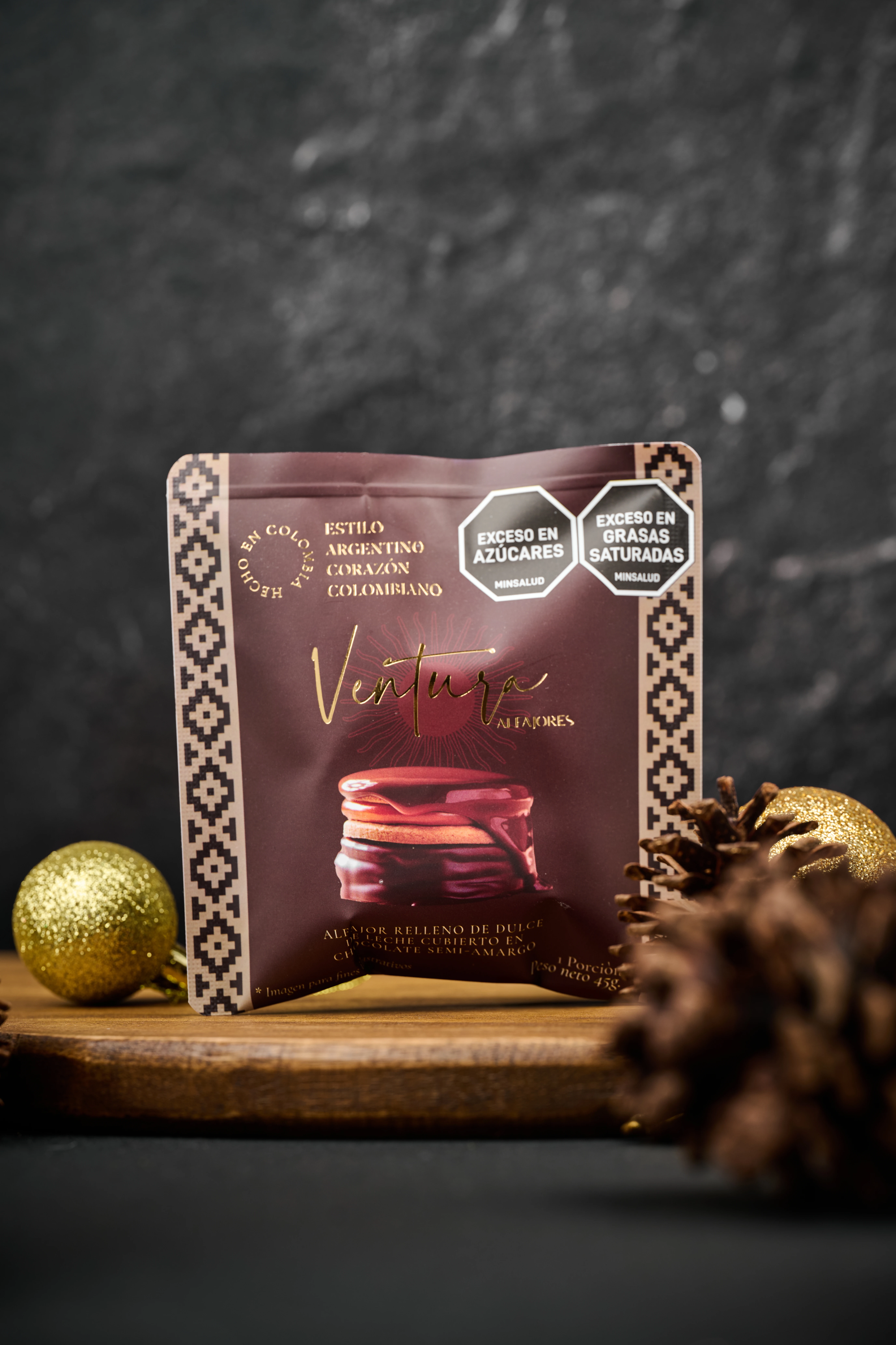 Alfajor Ventura Cubierto De Chocolate Semi Amargo 45 g
