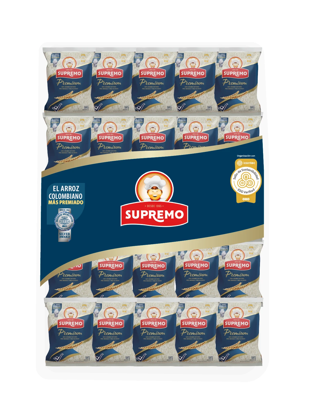 Arroz Blanco Supremo Premium 500Gx25U