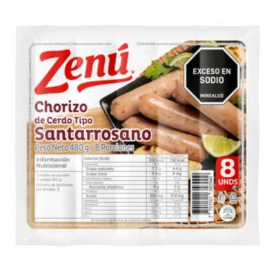 CHORIZO SANTARROSANO ZENU 480G