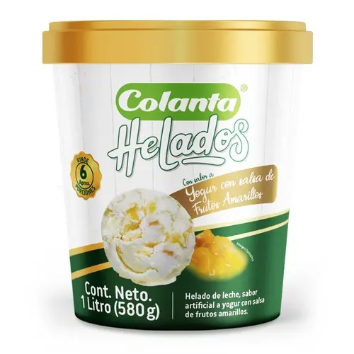 Helado Colanta Yogur Frutos Amarillos 1 l
