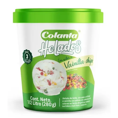Helado Colanta Vainilla Chips 0,5 l