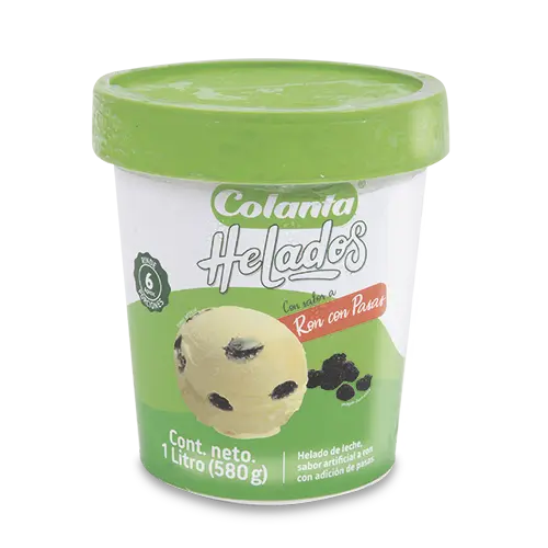 Helado Colanta Ron Con Pasas 1 l