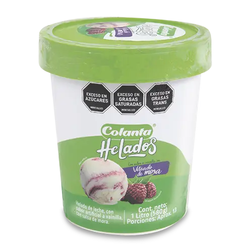 Helado Colanta Veateado De Mora 1 l
