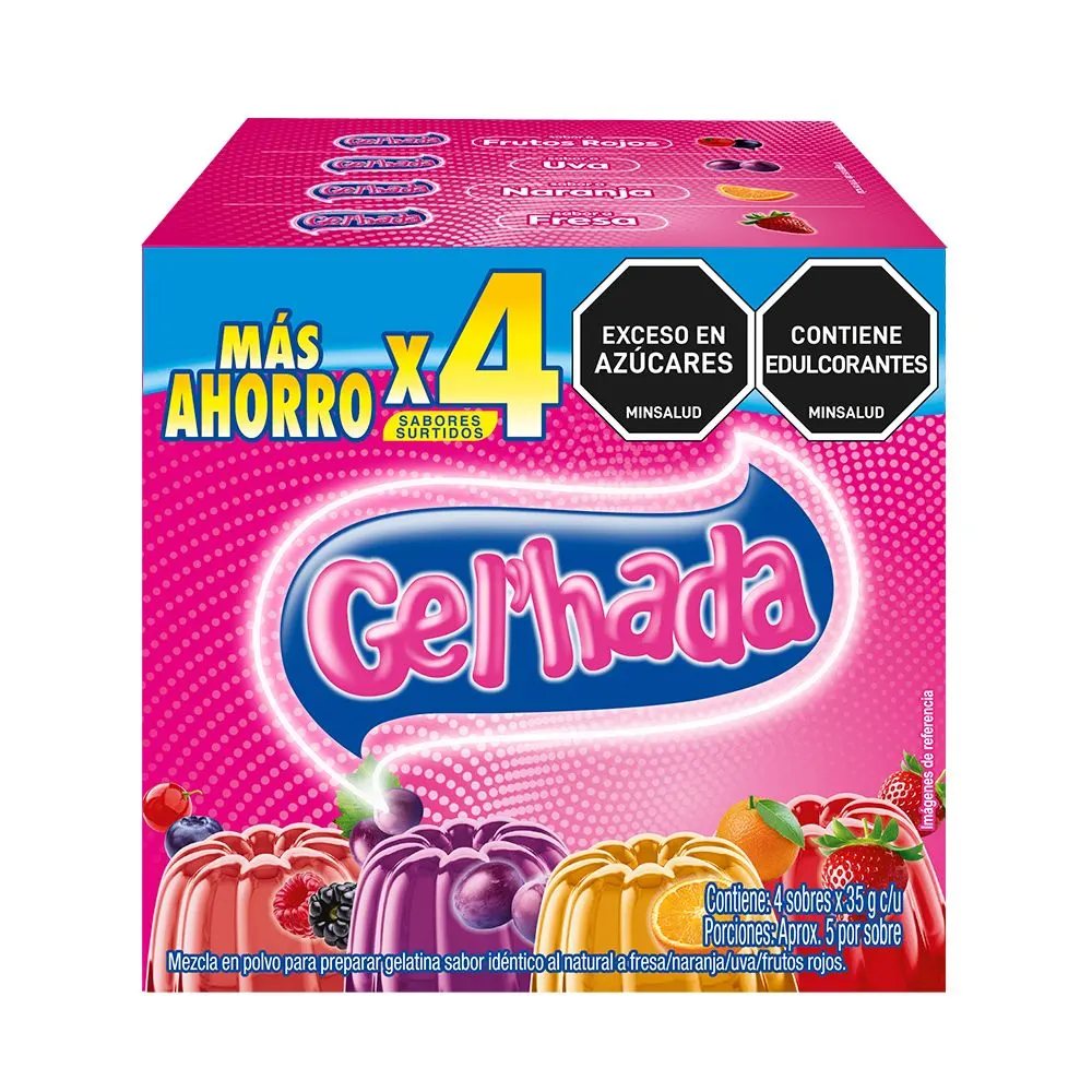 Gelatina Gelhada Surtido 35Gx4U
