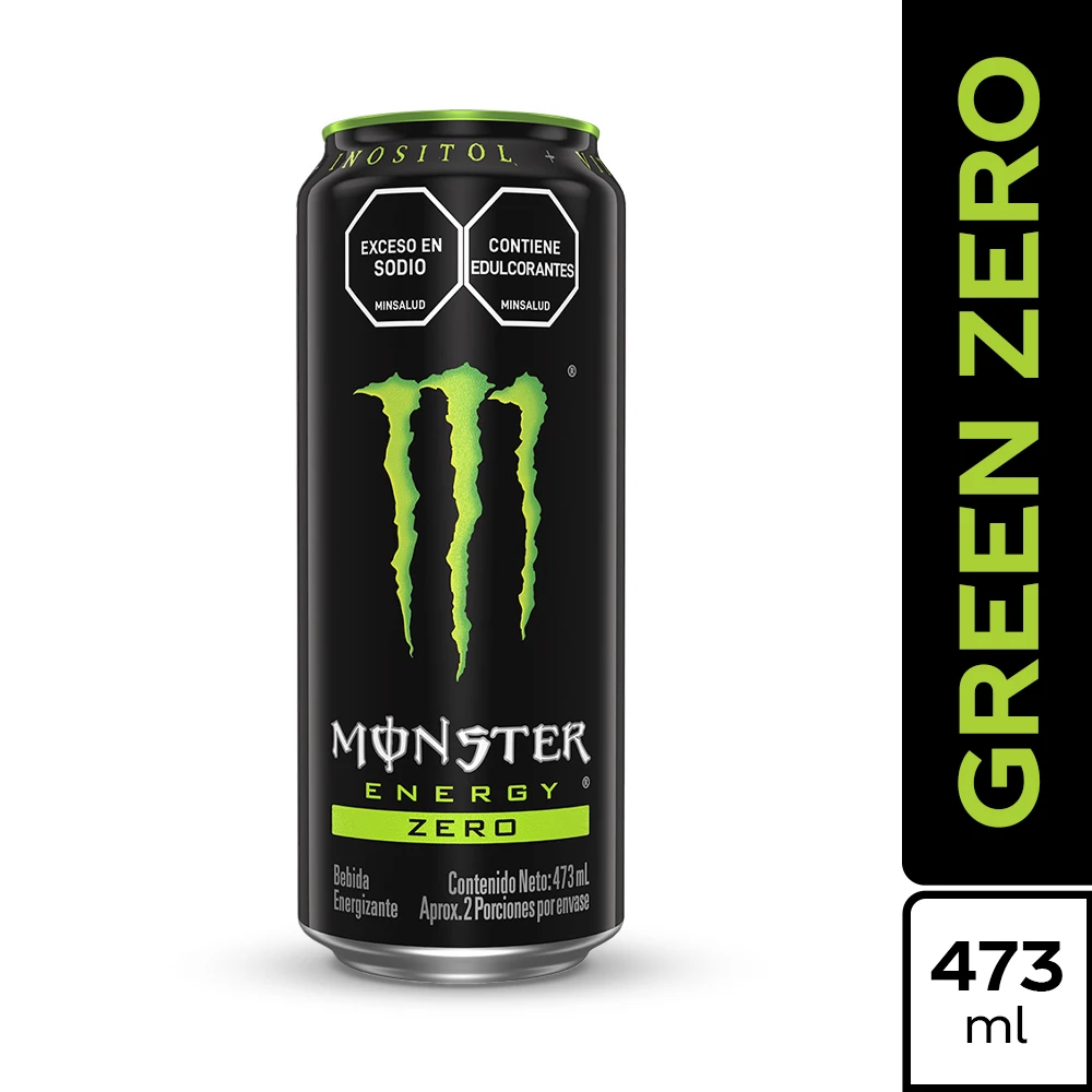 BEBIDA ENERGIZANTE MONSTER GREEN ZERO LATA 473ML