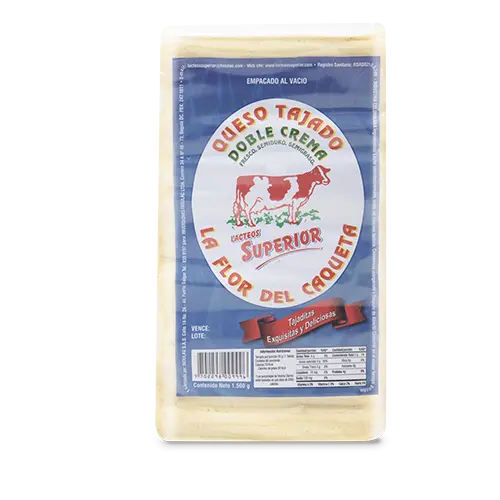 QUESO DOBLE CREMA LA FLOR DEL CAQUETA TAJADO 1500G