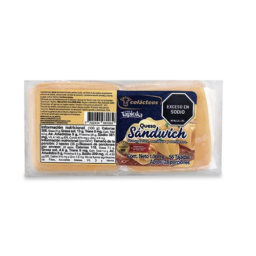 Queso Tapioka Sanduchero Tajado 1000Gen56U