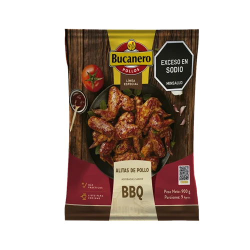 ALITAS DE POLLO BUCANERO BBQ 900G