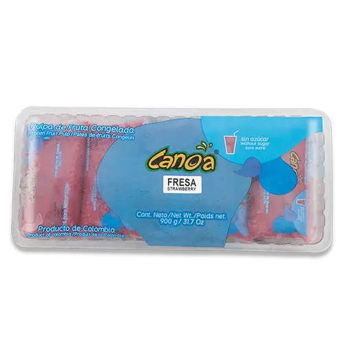Pulpa De Fruta Canoa Fresa Bolsa 90Gx10U