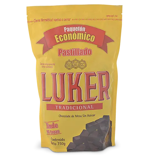 CHOCOLATE PASTILLA LUKER PAQUETON 750G