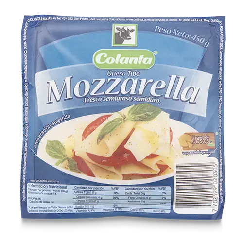 QUESO MOZZARELLA COLANTA BLOQUE 450G