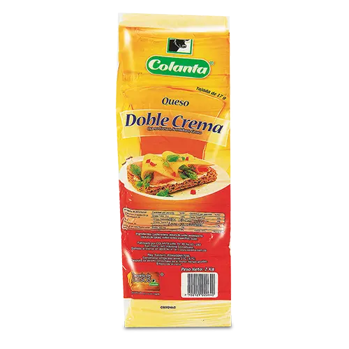 QUESO DOBLE CREMA COLANTA TAJADO 2KG