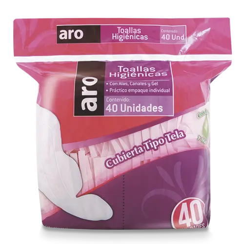 TOALLA HIGIENICA ARO DELGADA CON ALAS 40U