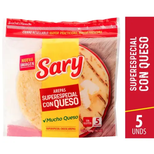 AREPA SARY DE QUESO SUPERESPECIAL 400GEN5U