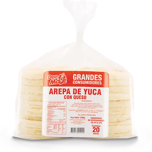 AREPA DE YUCA DON MAIZ QUESO 1400GEN20U