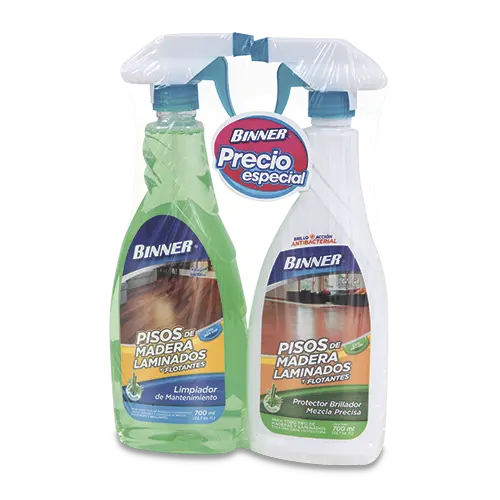 LIMPIADOR PISOS DE MADERA BINNER 700ML + PROTECTOR 700ML