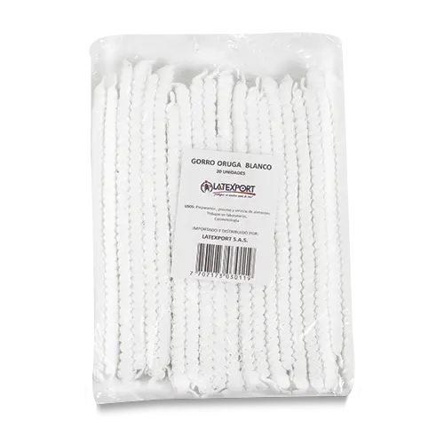 Gorro Latexport Oruga Blanco 20U