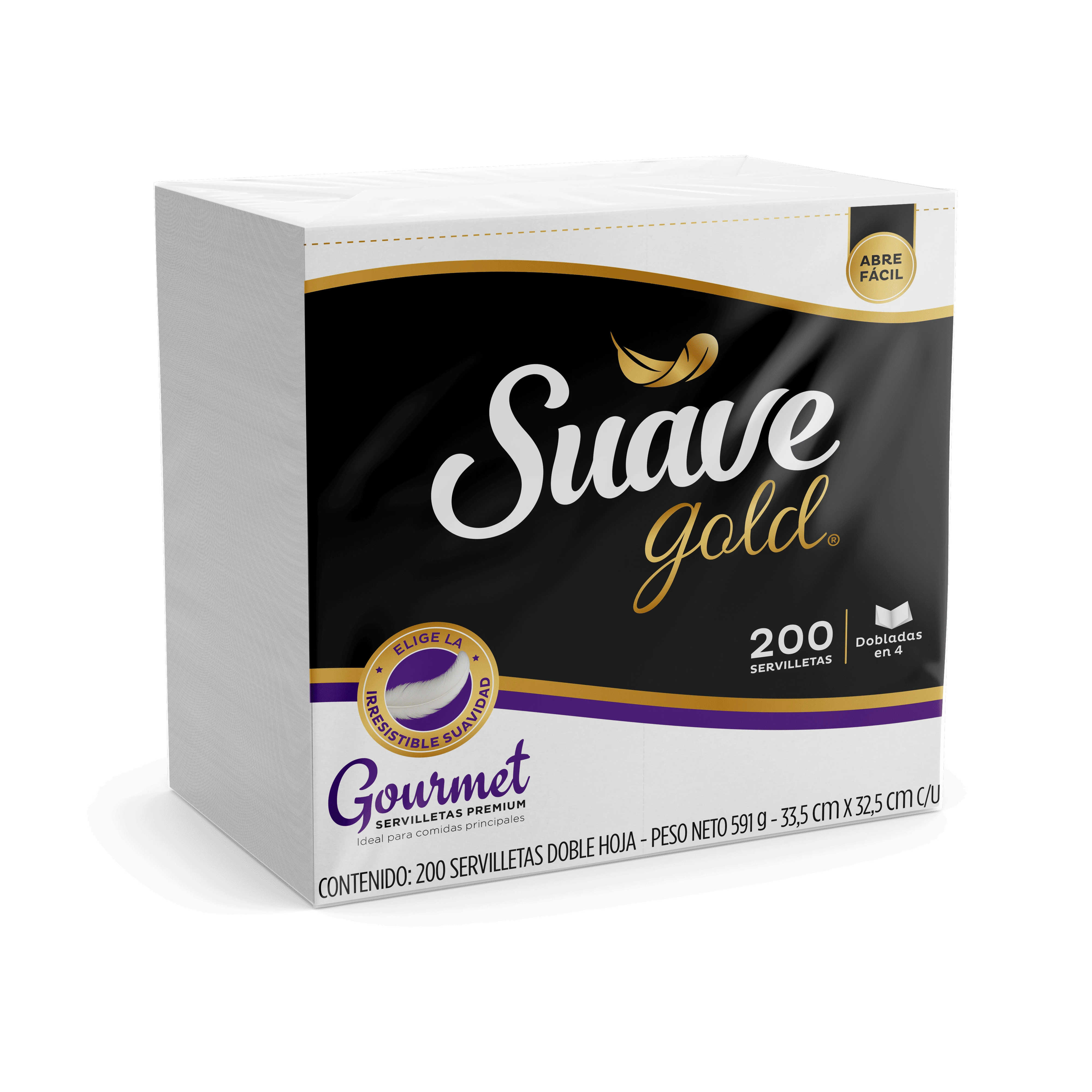 Servilleta Suave Gold Gourmet* 200Und