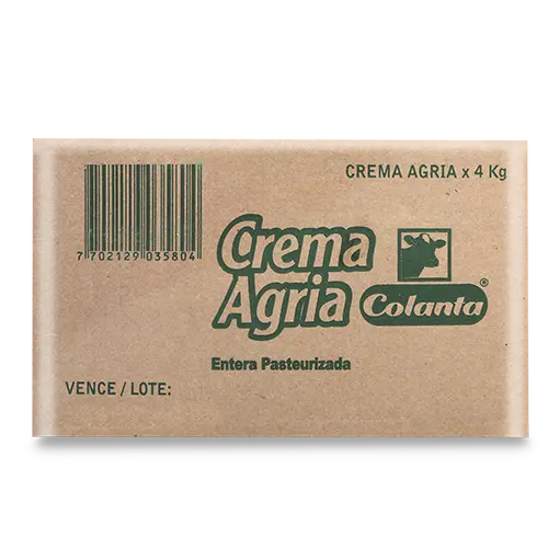 Crema Agria Colanta Caja 4 kg
