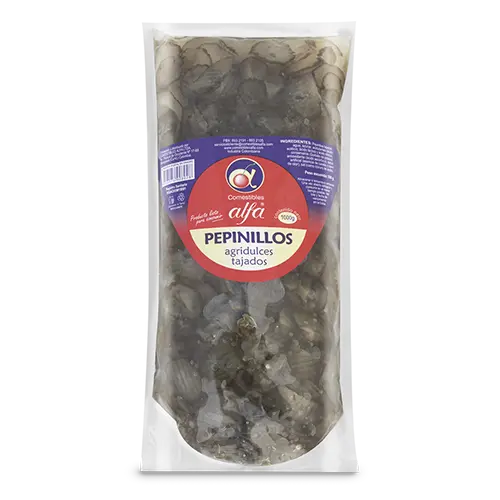 Pepinillo Alfa Agridulce Tajado Bolsa 1000 g