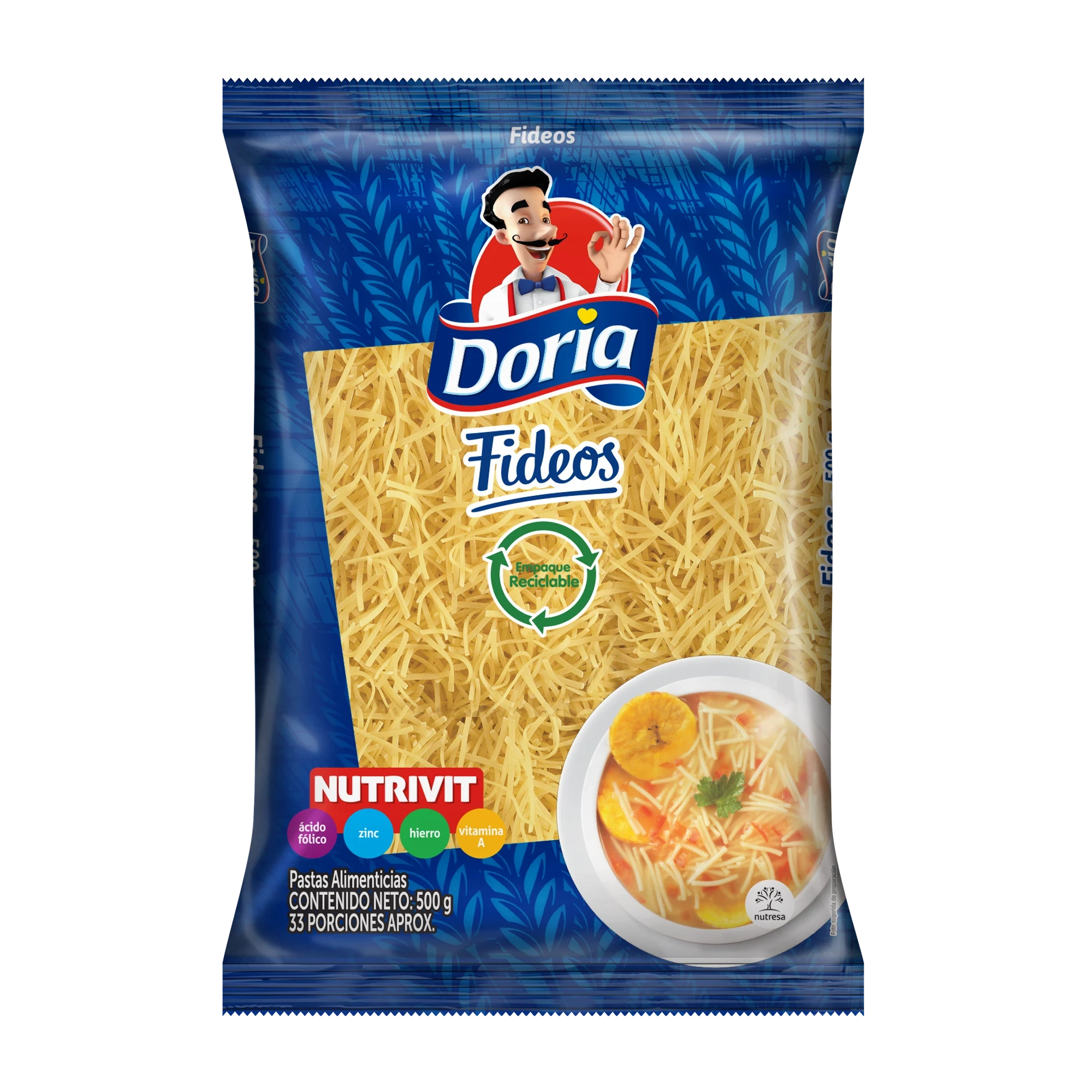 Pasta Doria Fideos 500Gx2U