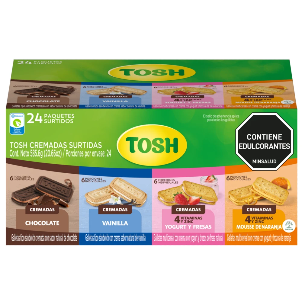Galleta Saludable Tosh Cremosa Surtida 585Gen24U